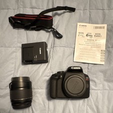 Canon EOS Rebel T7 Digital SLR Camera Kit 24.1MP Lens Charger Strap