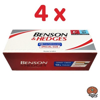 Benson & Hedges Extra Filterhülsen 4 Packungen à 250 Stück