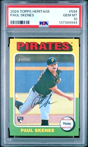 PAUL SKENES - 2024 Topps Heritage High Number Rookie PSA 10 #594