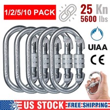 Heavy Duty Screw Locking Carabiner Clip for Rappelling,Hammocks,Rigging,Arborist