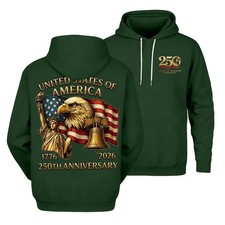 America 250th Anniversary 1776  2025 Patriotic 2D Print T-shirt, Sweater  Hoodie