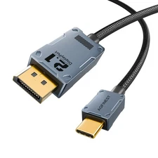 USB C to DisplayPort 2.1 Cable,VESA Certified [16K@30Hz 8K@120Hz 4K@240Hz], 8...
