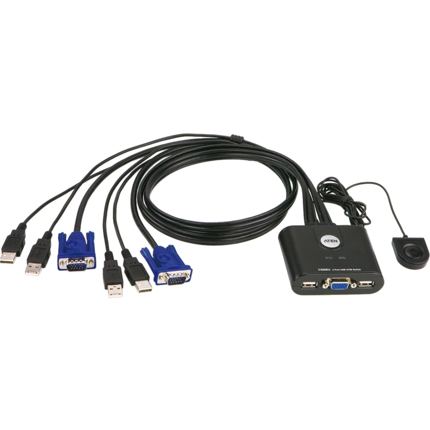 Switch KVM USB Aten CS22U pour éliminer le double clavier sur votre bureau