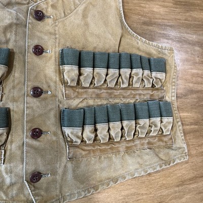 トップス special! 40s Duxbak Hunting Vest Vintage 30s 40s Duxbak Canvas Hunting Vest Hunting Outdoors Size
