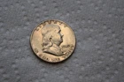 1949 FRANKLIN HALF DOLLAR, FULL BELL LINE, VERY NICE COIN