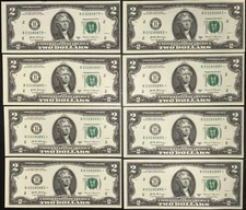 $2 2017A New York  B STAR Notes  Two Dollar  8 Seq.  STAR Bills   LOW RUN  UNC