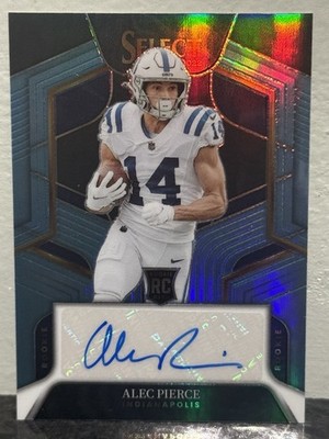 Alec Pierce 2022 Panini Select #RS-AP Rookie Signatures Light Blue Auto /49