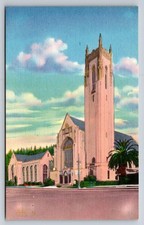 Hollywood CA First Methodist Church Linen Postcard Colorpicture Hollywood CA First Methodist Church Linen Postcard Colorpicture