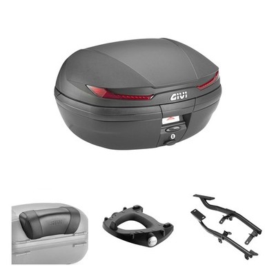 GIVI Luggage Box Set V45 Arena Black Red For BMW F 650 GS TWIN 800 2008-2016