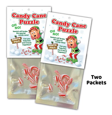 PRIVATE LABEL 2 - Funny Gag Joke - CANDY CANE PUZZLE - Christmas Stocking Stuffer Gift Prank