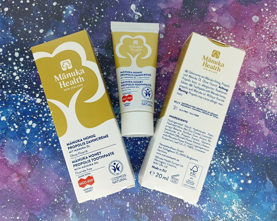 20ml Manuka Honig & Propolis Zahncreme 400 + , ohne Fluorid, manuka health