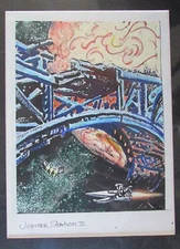 KELLY FREAS DRAWING JUPITER STATION II
