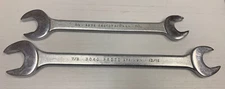 2 Used Proto Double Open End Wrenches 3035 3/4 11/16 & 3040 13/16 7/8 Clean U