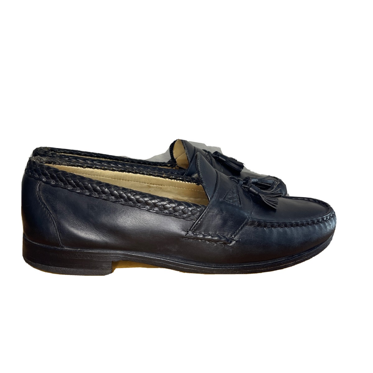 Allen Edmonds Maxfield Black Leather Tassel Mens Loafers  display picture 1
