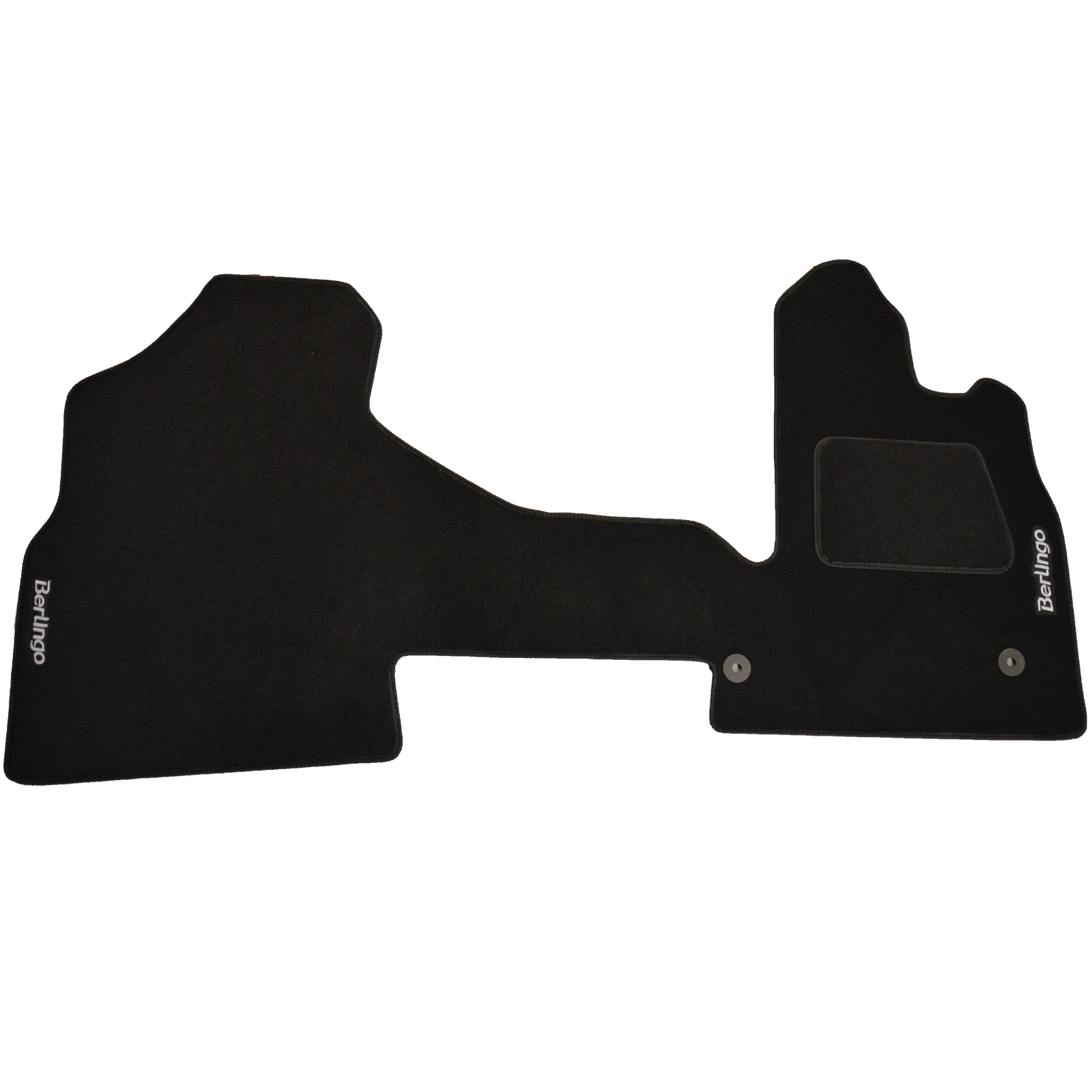 Citroen Berlingo Black Carpet Van Mats With Berlingo Logos  2008 - 2016
