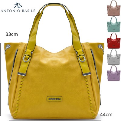 Antonio Basile borsa firmata spalla pelle donna lilla grande sacco capiente  2022 | eBay