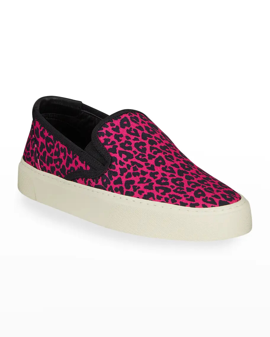 Sneakers senza lacci Saint Laurent Venezia stampa leopardata taglia 38 5 prezzo al pubblico: $475 00
