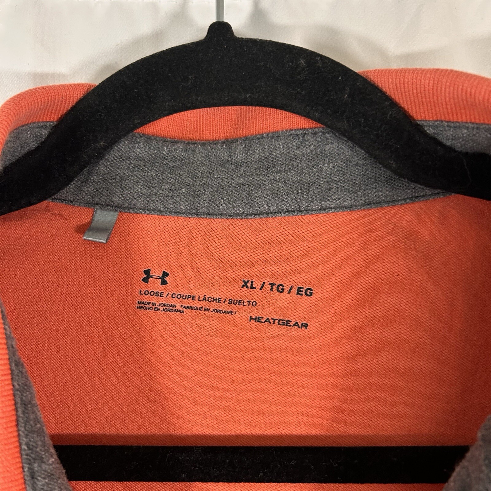 Under Armour Polo Shirt Men's XL Pink Short Sleeve 1/4 Button Loose Cotton Golf thumbnail 5