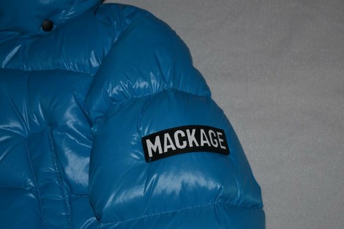 AUTHENTIC MACKAGE KIDS KENNIE LUSTROUS LIGHT DOWN PARKA HOOD AQUA ALL SIZES NEW - Picture 4 of 6