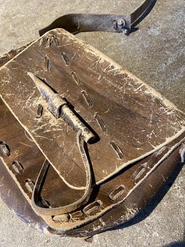 Vintage Native American Leather Satchel, Hobo bag, Purse, Tote, Hipster - Picture 4 of 4