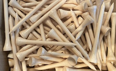 Bamboo Golf Tees 2 3/4'' (70mm) Choose your quantity - Free shipping!