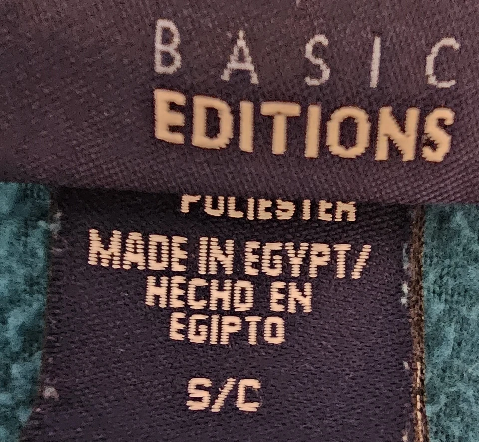 Basic Editions Womens Shirt Top Blouse Size S Small Bluish Green Fleece - Image 2 of 4