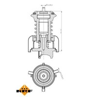 NRF Thermostat KüHlmittel Mit Dichtring FüR VW Passat Variant Tiguan Skoda