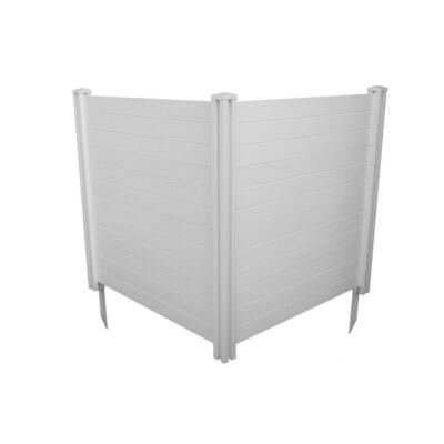 Zippity Outdoor Products Privacy Fence Panel Screen White Vinyl 4 ft H x 4 ft W