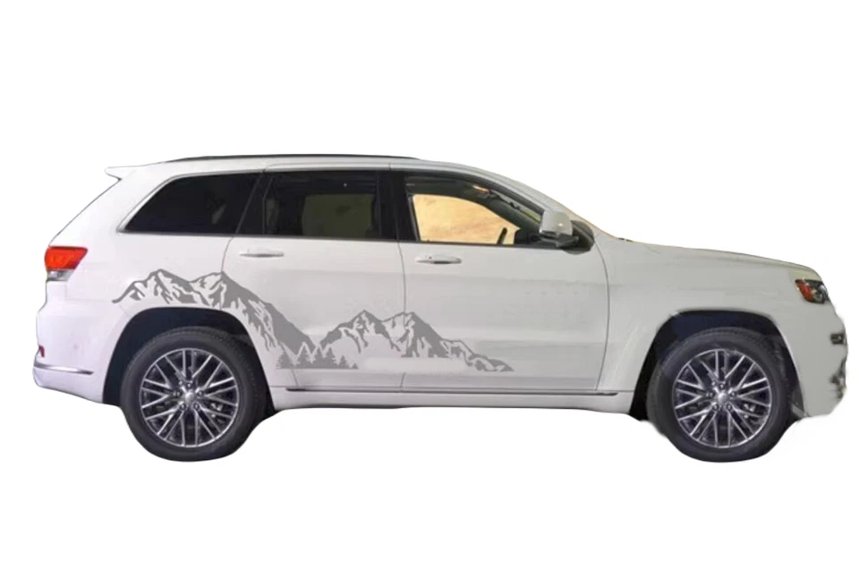 Kit de calcomanías gráficas de 2 piezas para auto de montaña para Jeep Grand Cherokee puerta lateral Foto 3 de 4