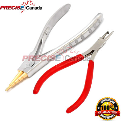 2Pcs Mini Split Ring Opening Plier Gold Tip Reverse Action Jump Ring  Pendant