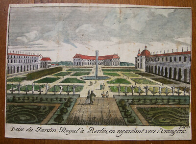 P. SCHENK ´BERLIN, LUSTGARTEN, POMMERANZENHAUS, PACKHOF´ TOLAND, KOLORIERT, 1706