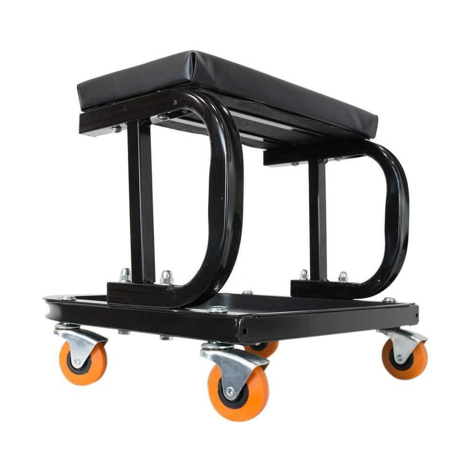 Bandeja de herramientas de asiento enredadera mecánica WEN taburete de taller capacidad 250 lb negro Foto 3 de 4