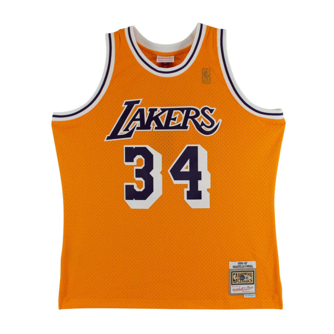 Maillot Lakers Signé Shaquille O'Neal - Authentifié Beckett - Mitchell & Ness Original