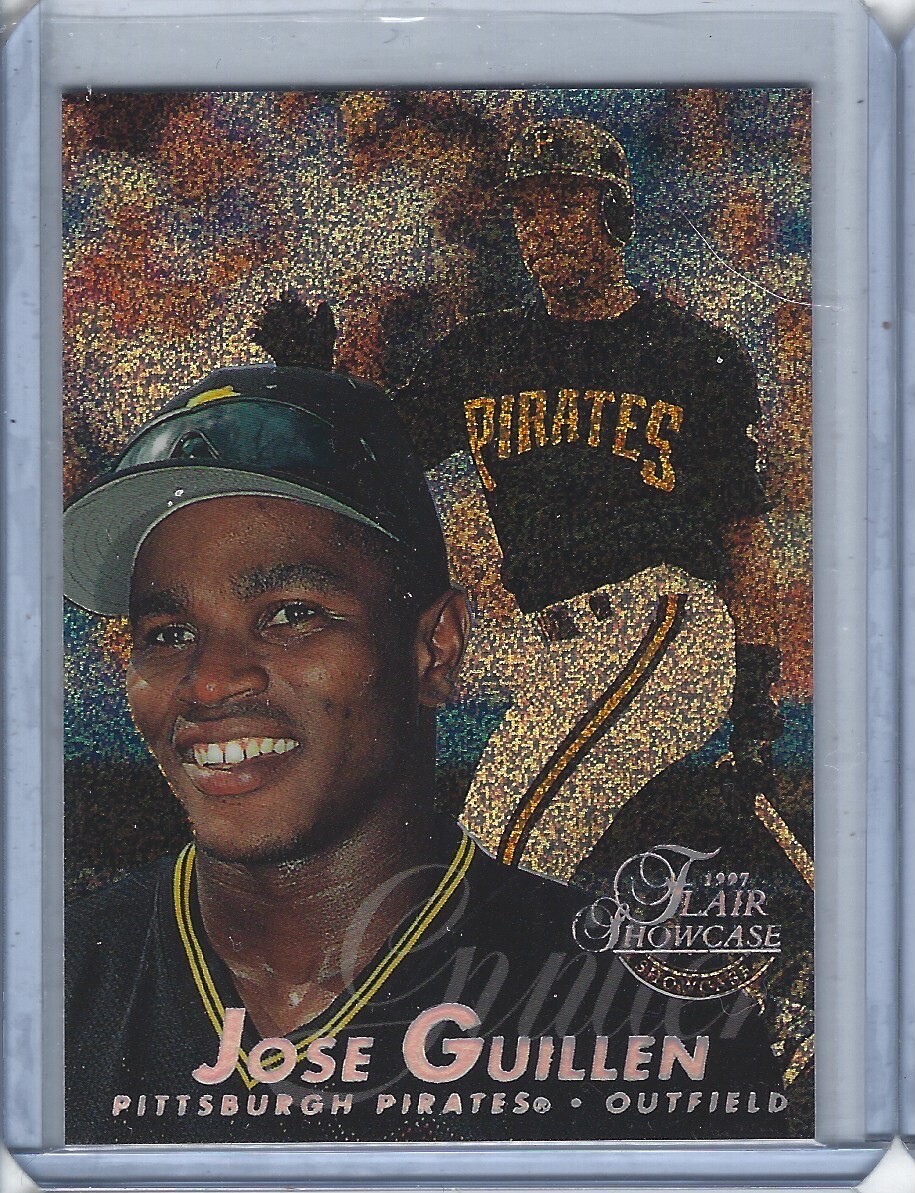 FILA 1997 Flair Showcase Jose Guillen riga 0 carta #120 stampa breve SP