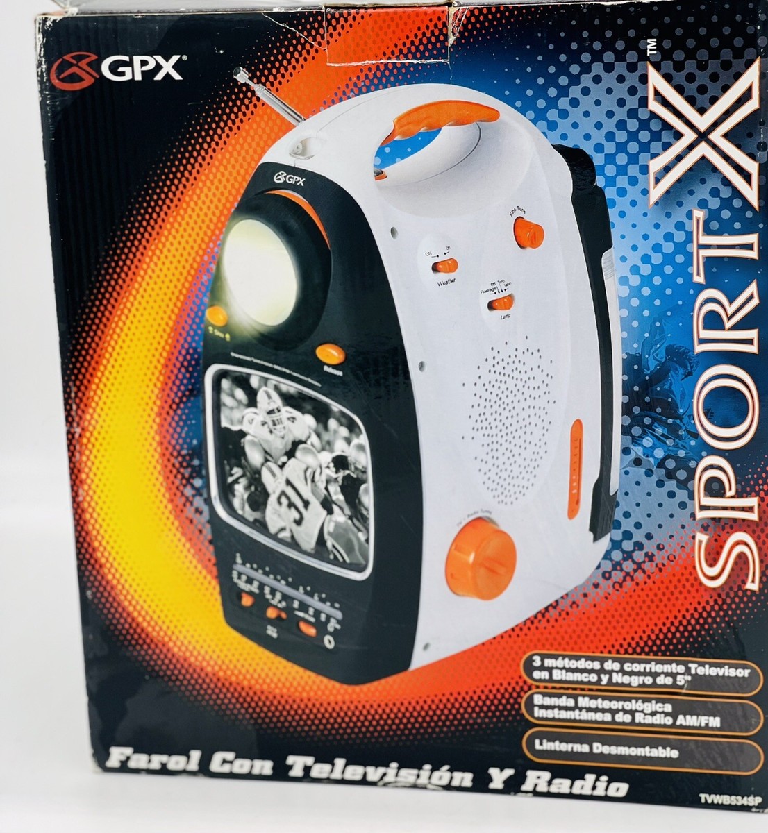 テレビ TV LANTERN GPX SPORT X TV Lantern Radio Camping Outdoor NFL NBA Flash Light