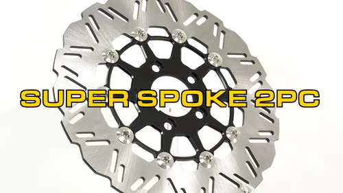 11.8 SUPER SPOKE BLACK FRONT ROTOR FLOATING FOR INDIAN TOURING BAGGER ELITE SET - Video 1 of 1