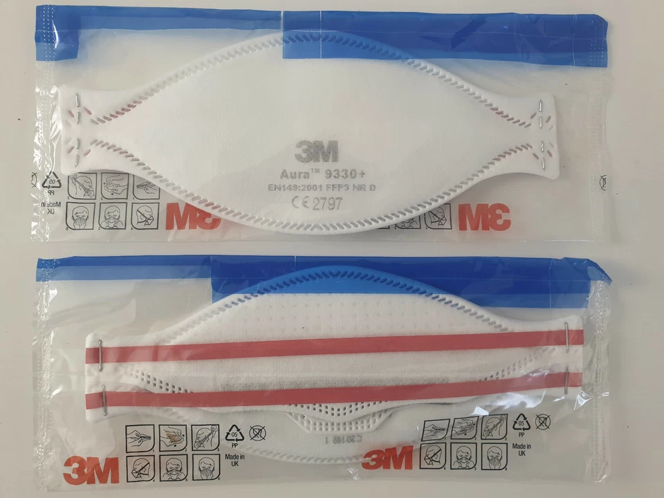 3M™ Aura™ 9330+ FFP3 Atemschutzmaske Partikelmaske Mundschutz ohne Ventil Maske