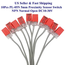 10Pcs PL-05N 5mm NPN NO Fotek Proximity Sensor Switch out DC10-30V Normal Open