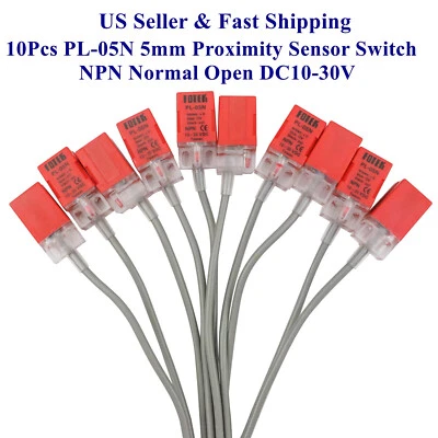 WFYB 10Pcs PL-05N 5mm NPN NO Fotek Proximity Sensor Switch out DC10-30V Normal Open