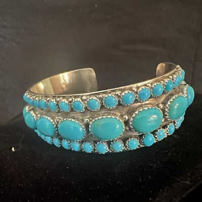 L James( Lorenzo James) Navajo jewelry bracelet cuff sterling