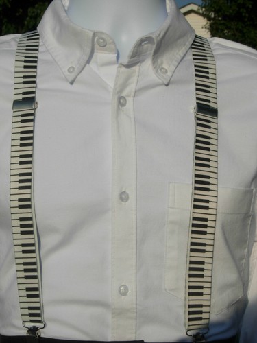 Piano Suspenders - Elastic Suspenders - One Size Fit Most Kids up to 38" tall - Picture 3 of 4
