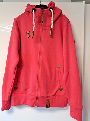 Damen Warme Sweatjacke Pullover ZIP Gr. L von Off Shore Himbeerfarbe Neuwertig
