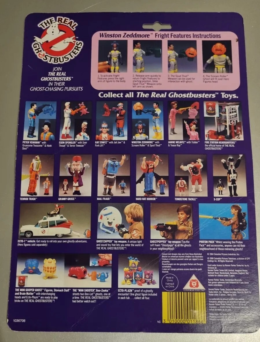 Figurine The Reel Ghostbusters - Winston Zeddemore & Scream Roller Ghost - 10cm - Neuf