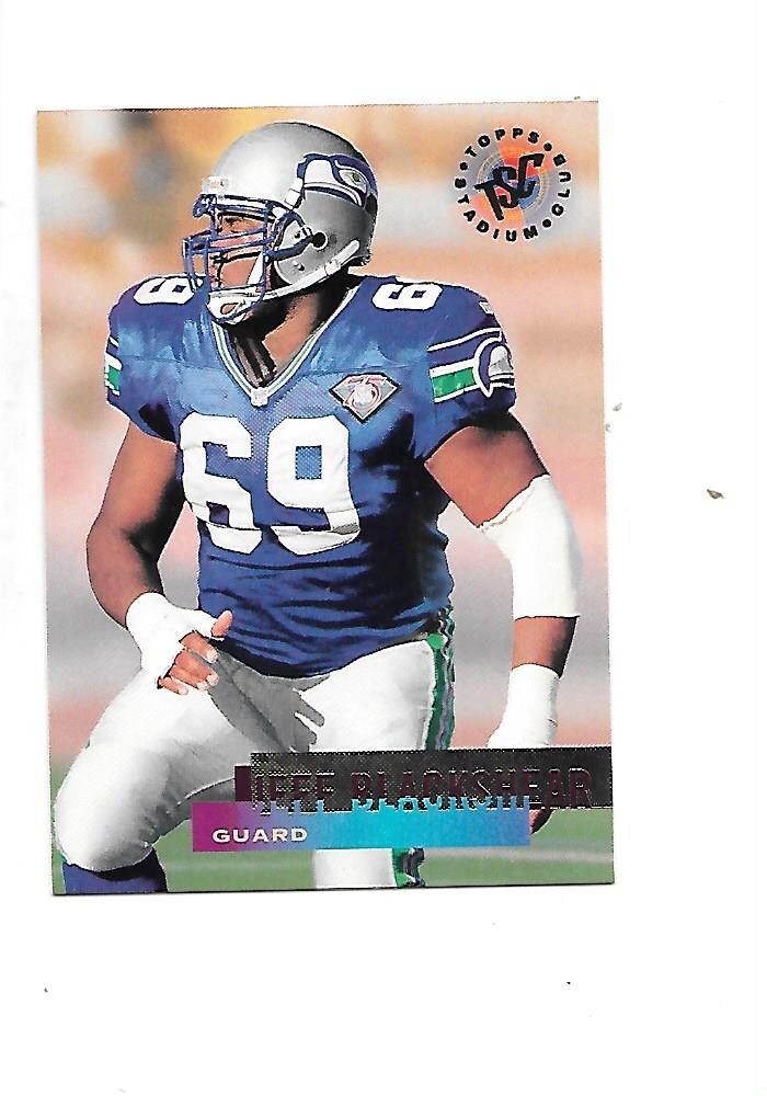 Jeff Blackshear 1995 Topps Stadium Club Football Rookie Card #92