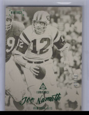 2020 Panini Luminance Vintage Performers Green #19 Joe Namath /10 