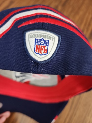 New England Patriots NFL Reebok Hat Retro Navy Tiger Stripes Rare, Stretch OSFA - Picture 7 of 12
