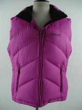 Women's sz XL Columbia Arctic Crest Down Vest Purple Titanium Omni-Sheild Puffer