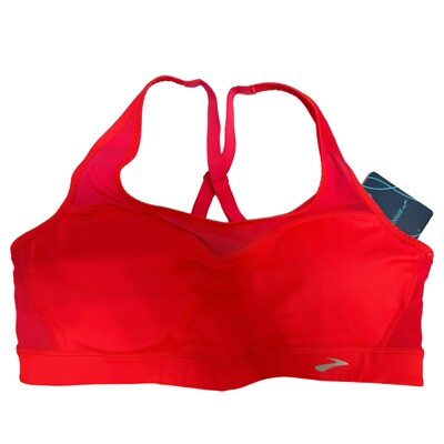 Brooks Fast forward Crossback Sports Bra Hot Pink Size XL