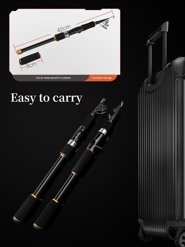 Telescopic Carbon Fiber Fishing Rods Ultralight Spinning Rod High Sensitive Fast - Afbeelding 7 van 87