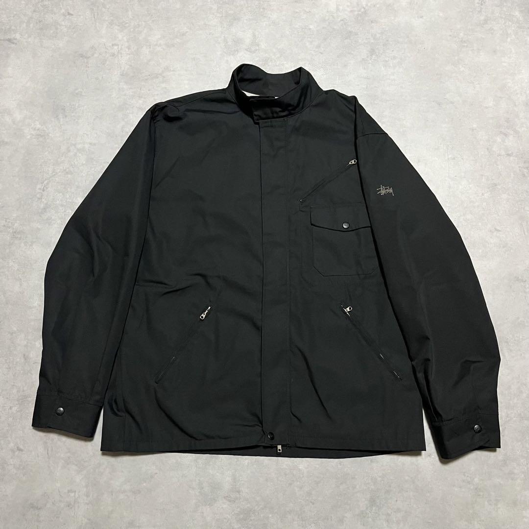 old stussy blouson jacket with embroidered logo on sleeve old stussy blouson jacket with embroidered logo on sleeve